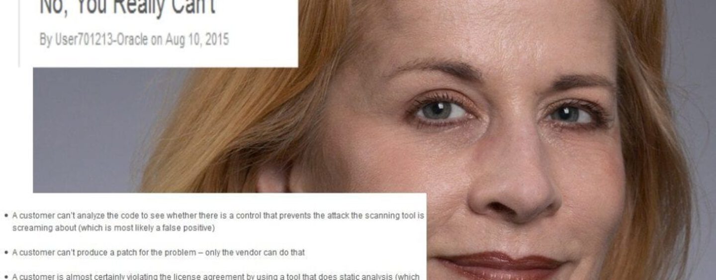 Mega-gafe de executiva da Oracle vira alvo de críticas e fan fiction