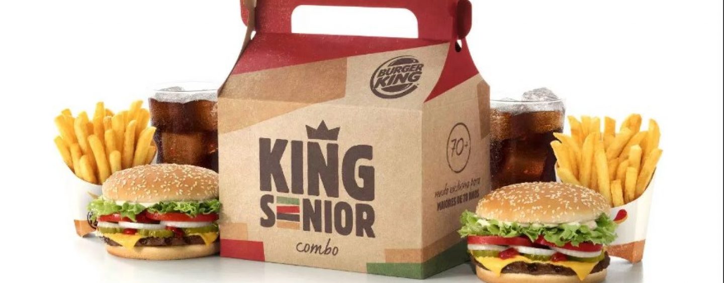 Burger King lança o King Senior, só para maiores de 70 anos